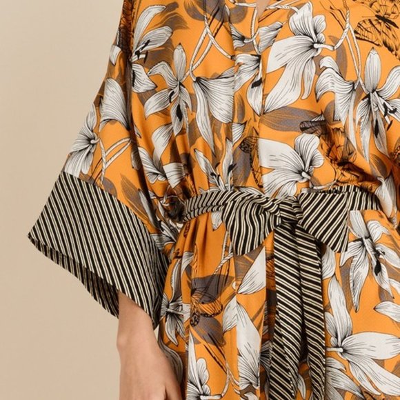 JASMINE Floral Kimono Mini Dress - Picture 4 of 4